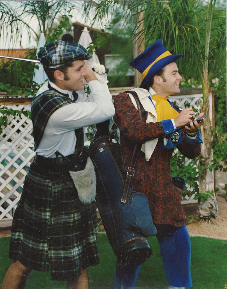 John Gonzales and Bobby Garland together in costume at Bobby McGee's